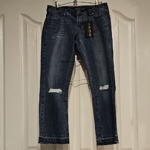 Dear John Karlie Cropped Flare Denim Jeans Sz 25 NWT